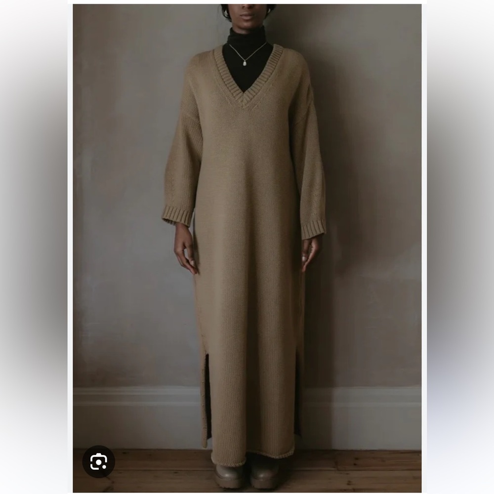 the simple folk sweater knit maxi dress
